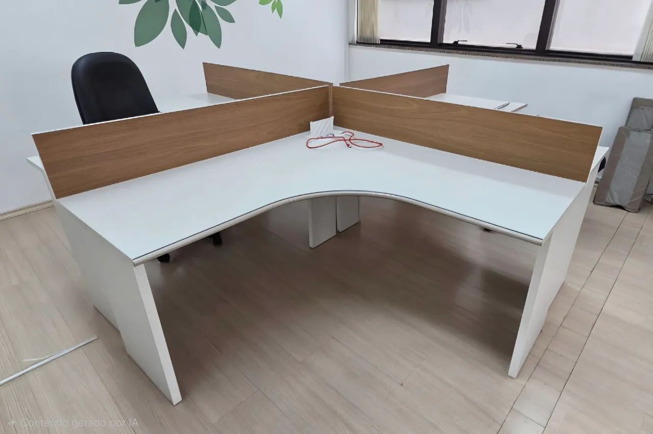 Conjunto 4 mesas de escritório
