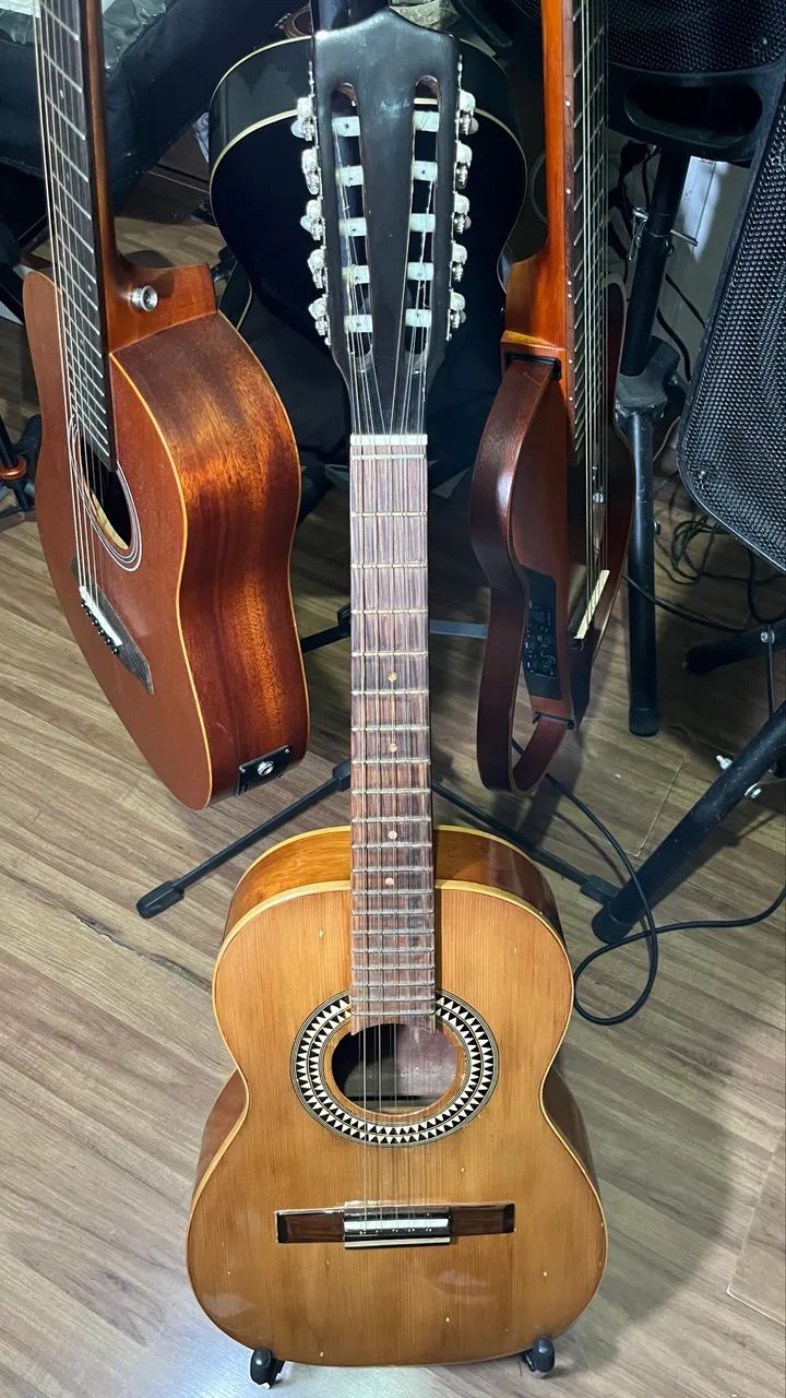 Viola Clássica Del Vecchio Tampo Maciço Eletroacústica  - Foto 2