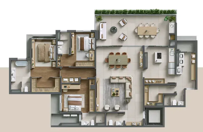 PLANTA 204m²
