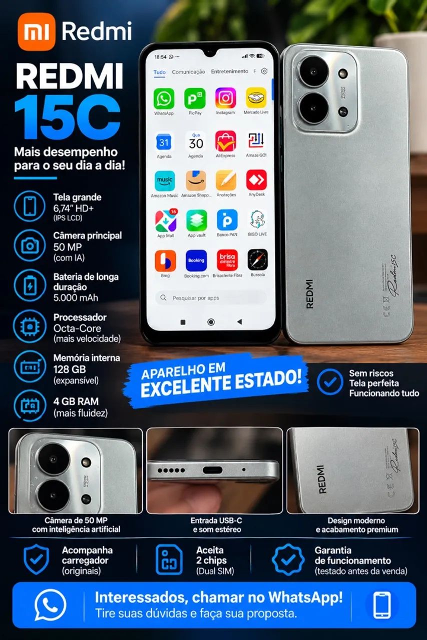 REDMI 15C AINDA NA GARANTIA