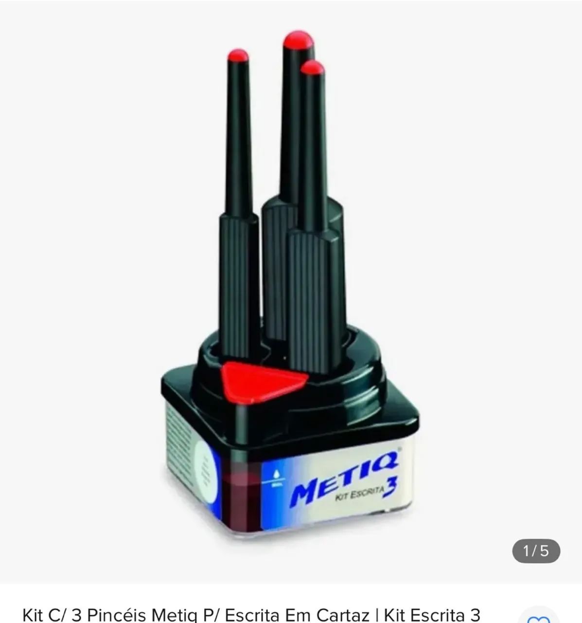 Kit com 3 pincel metiq 