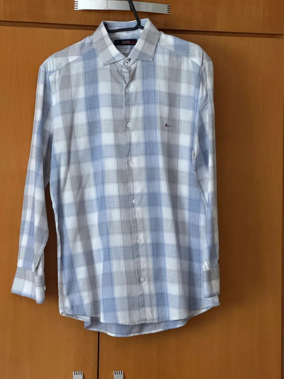 Camisa xadrez Aramis em tons azul claro e branco M