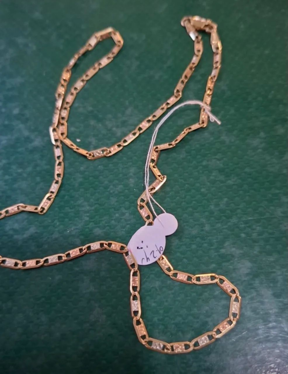 Cordão de ouro 18k com 3 cores de ouro