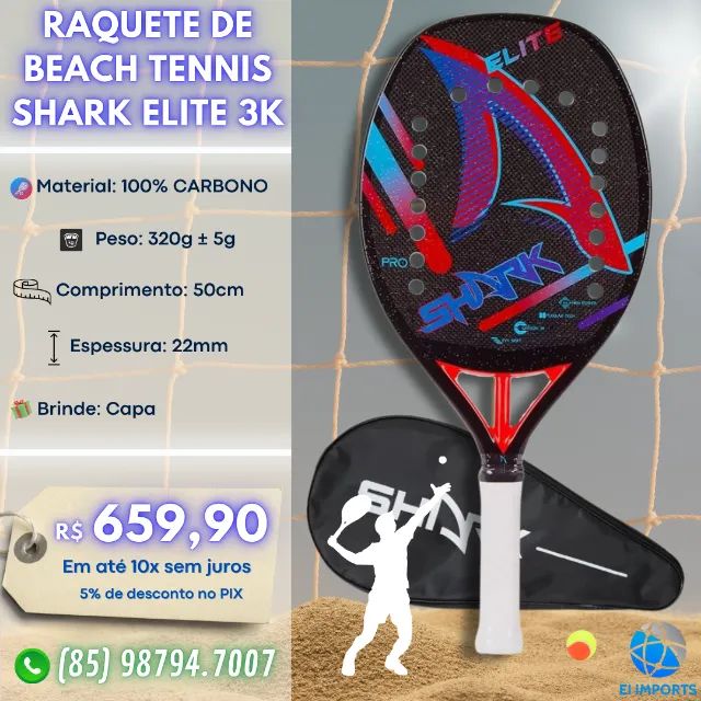 Raquete de Beach Tennis Shark Elite 3K