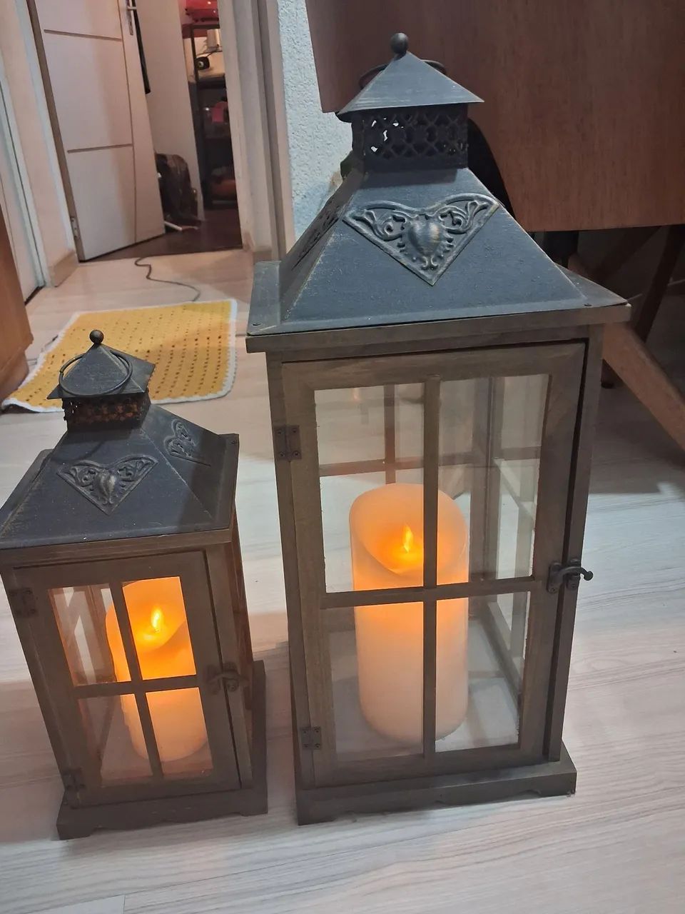   2 Luminárias  com velas  de led  - Foto 2