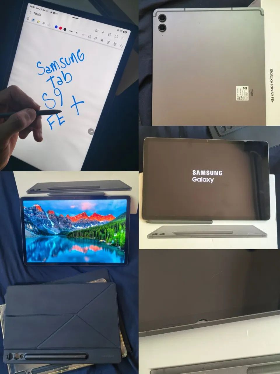 Galaxy Tab S9 fe+ (12.4) + teclado, mouse e capas
