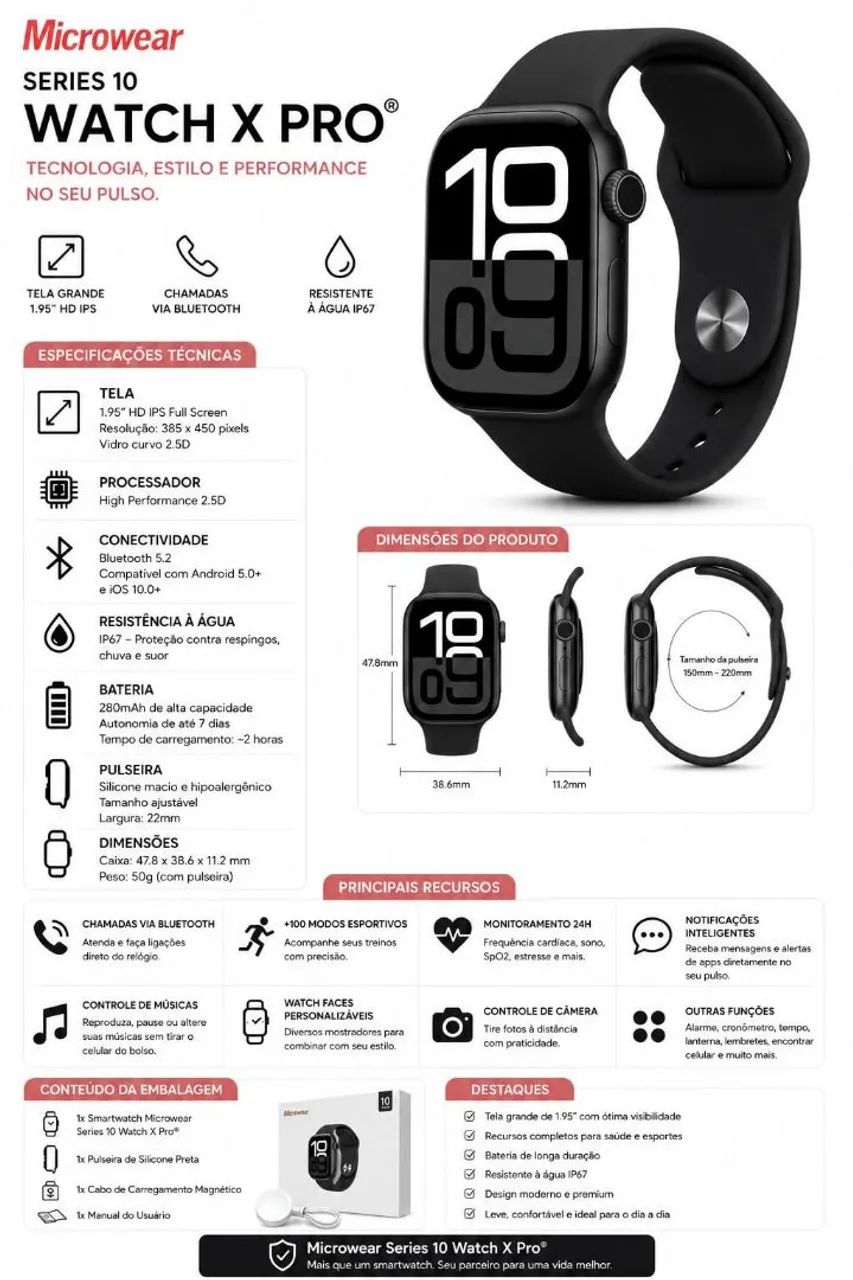 Smartwatch s10 pro - série 10 - Foto 5