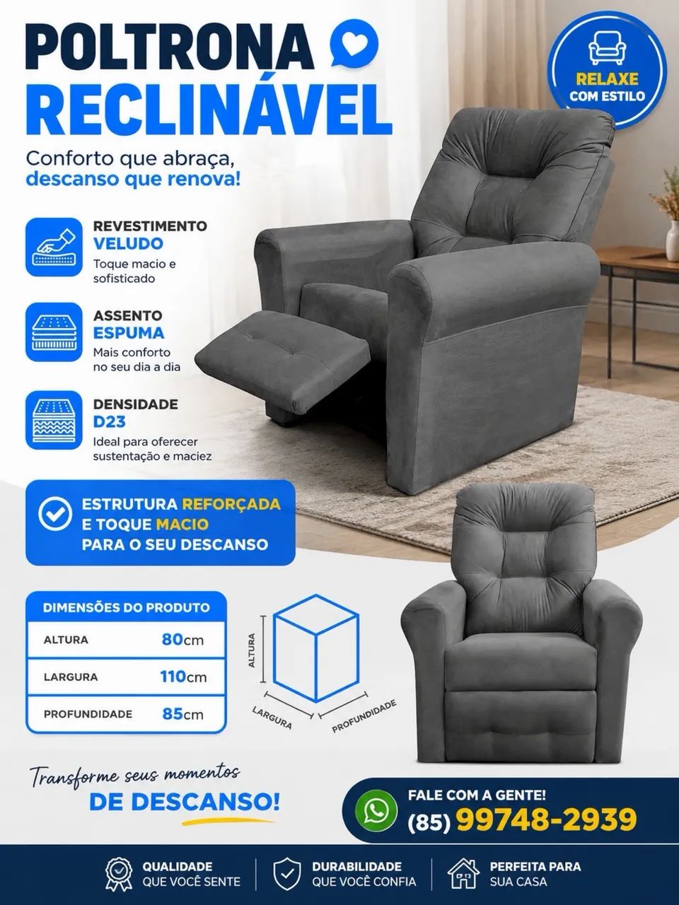 Poltrona reclinável  - Foto 2