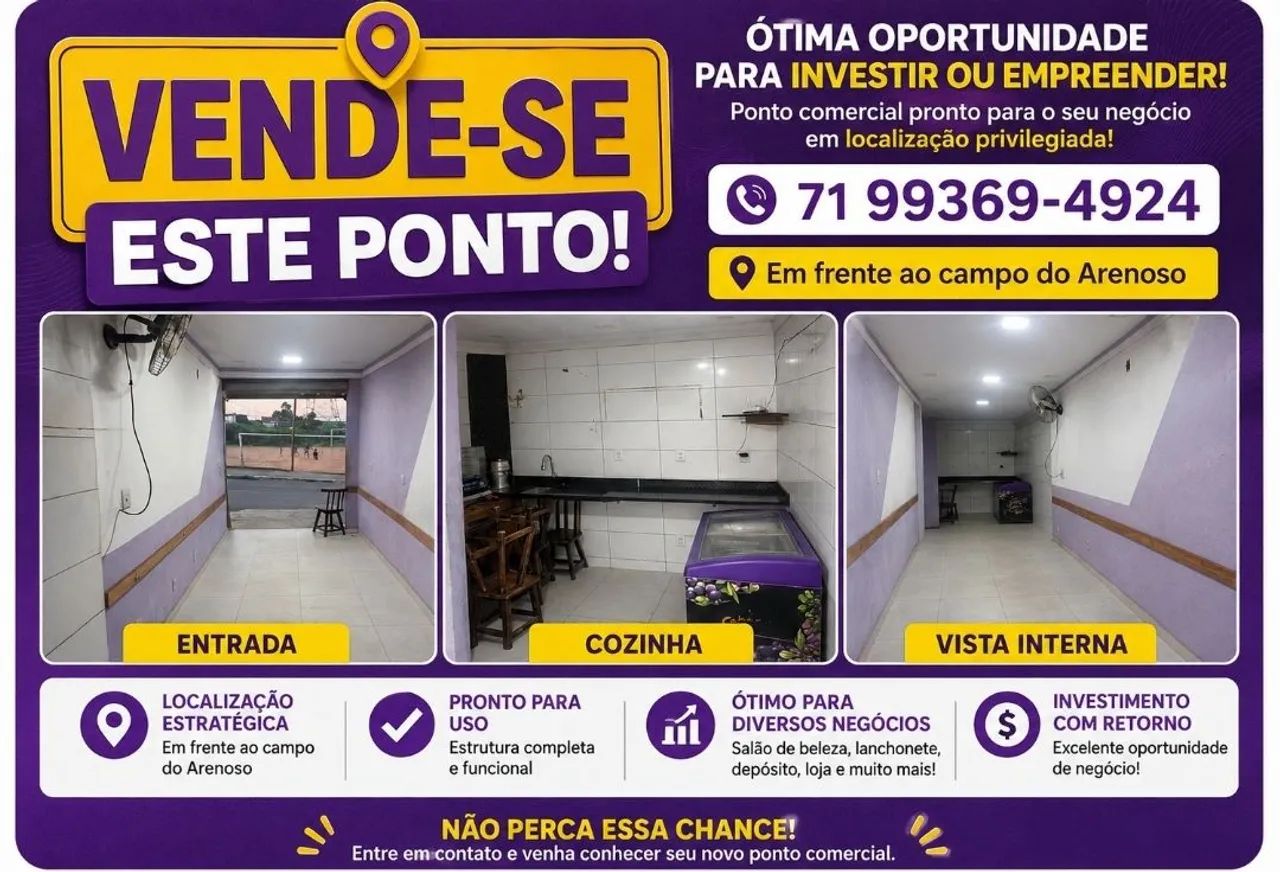 Vende-se ponto comercial - excelente localização 