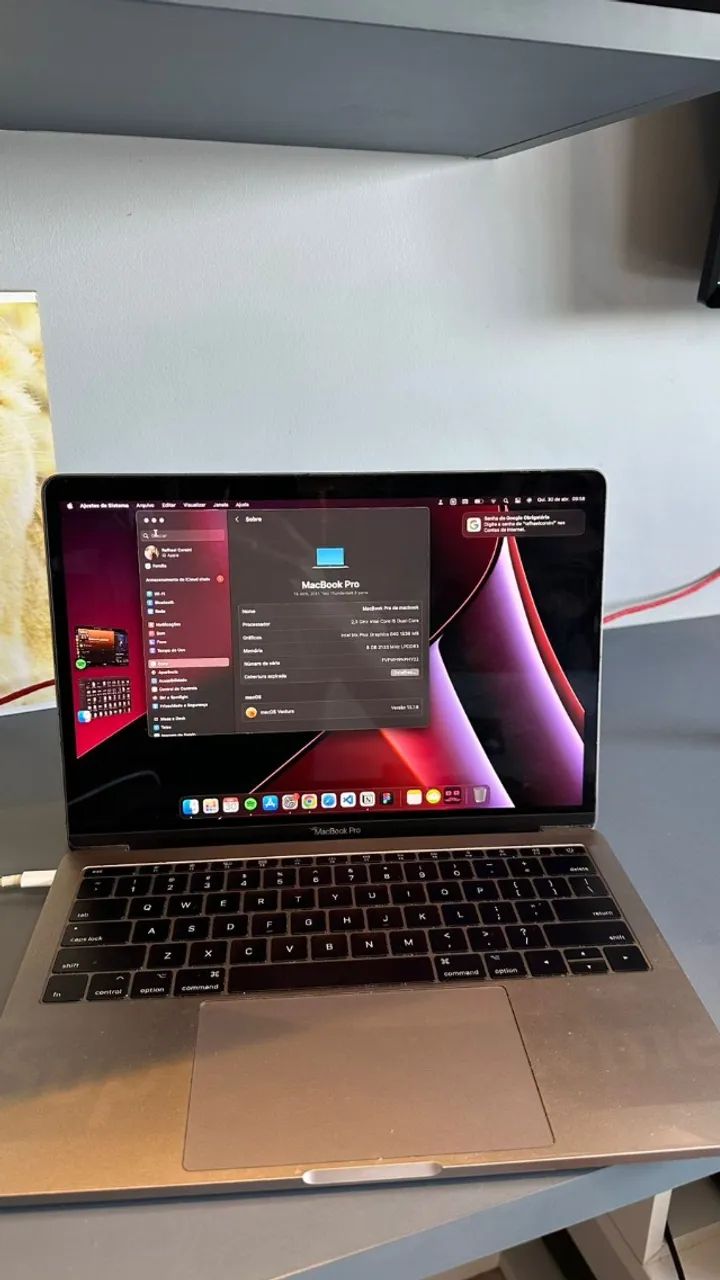MacBook Pro 13" (2017) Silver  Intel i5 - 8GB RAM - 128GB SSD - Foto 2