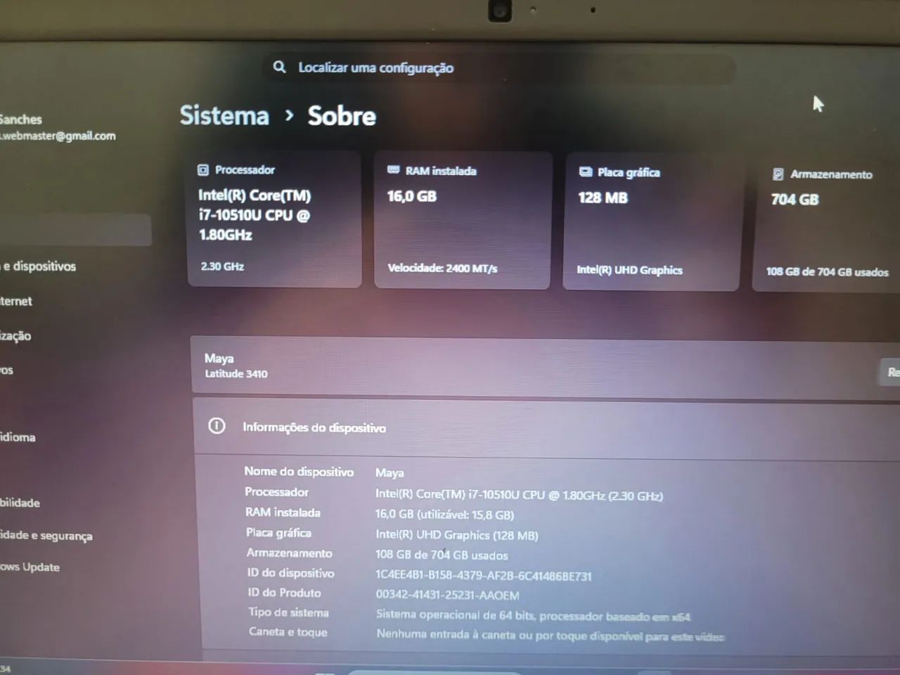 Notebook Dell i7 10g 16g ssd  - Foto 5