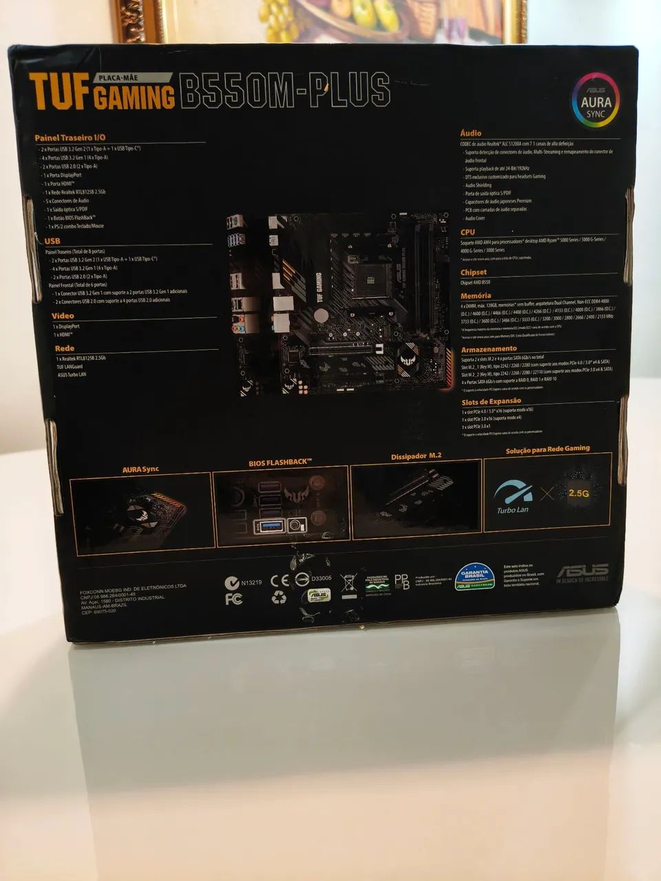 Placa-Mãe Asus TUF B550M-Plus - NOVA - Foto 2