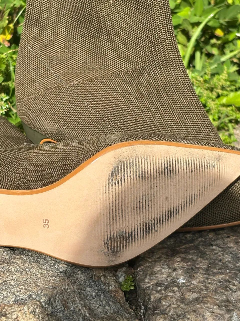 Bota Feminina Jorge Bischoff Knit Verde militar - Foto 3