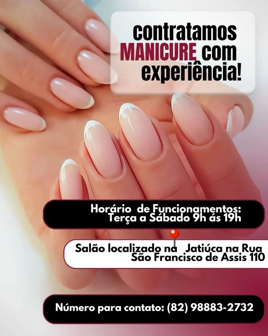 Vaga para Manicure e pedicure 