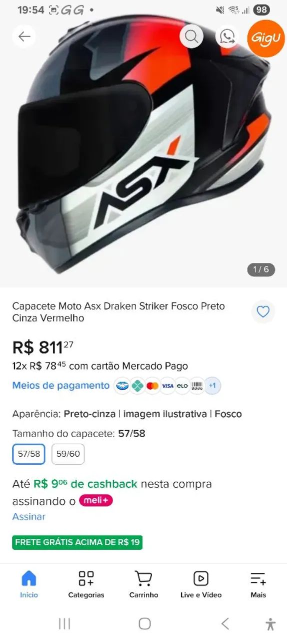 Capacete asx - Foto 2