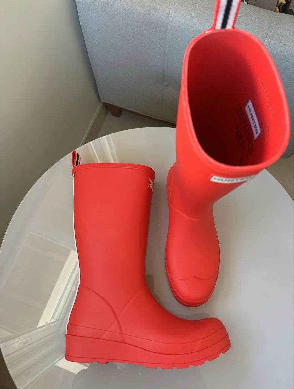 Bota Hunter Galocha Vermelha 37 - Foto 5