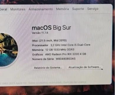 iMac Apple 2010 21.5 Polegadas SSD 256,12 RAM,AMD Radeom Pro (Leia a Descrição) - Foto 5