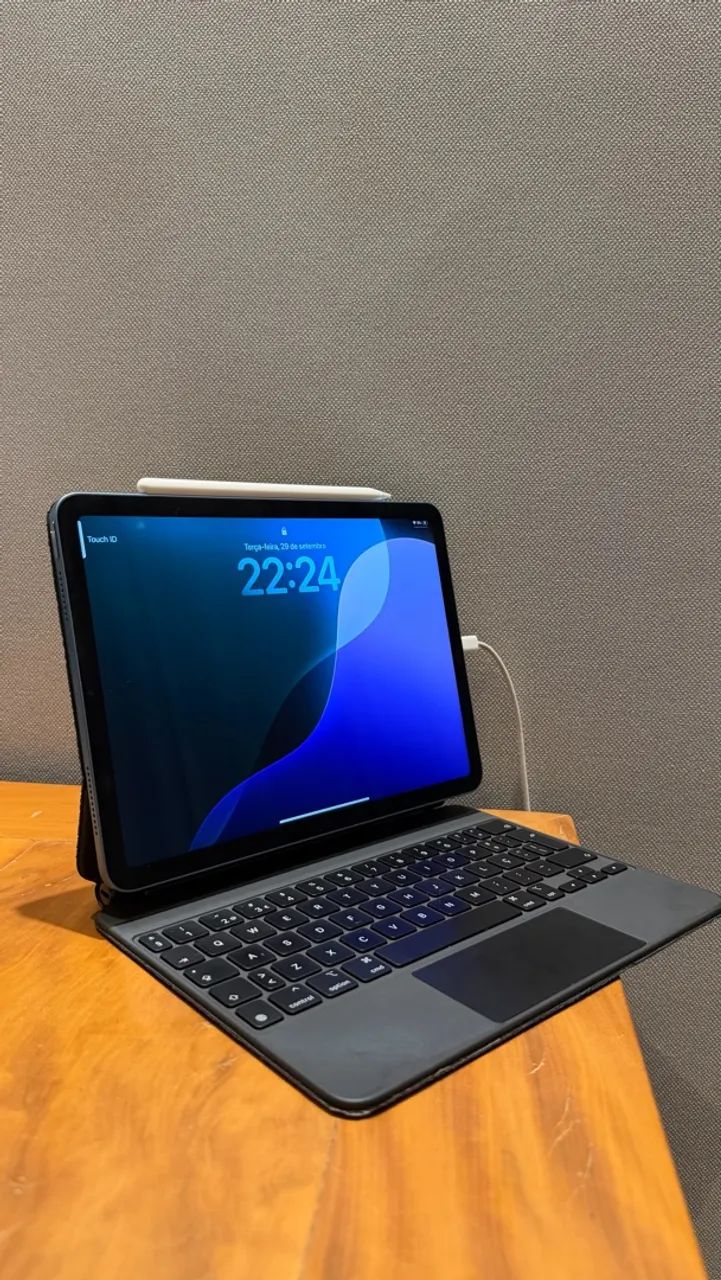 Ipad air 5 64gb + apple pencil e teclado  - Foto 2