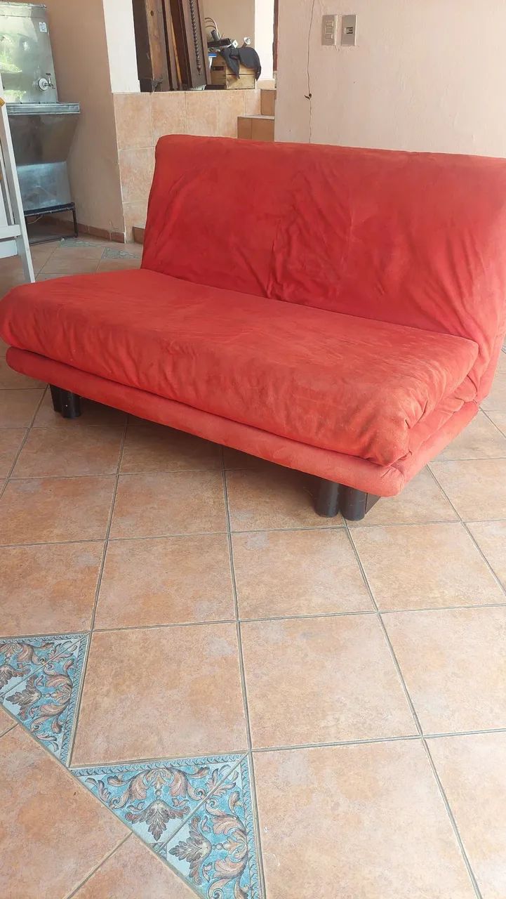 Sofá Cama Vermelho Club - Impecável - Foto 2