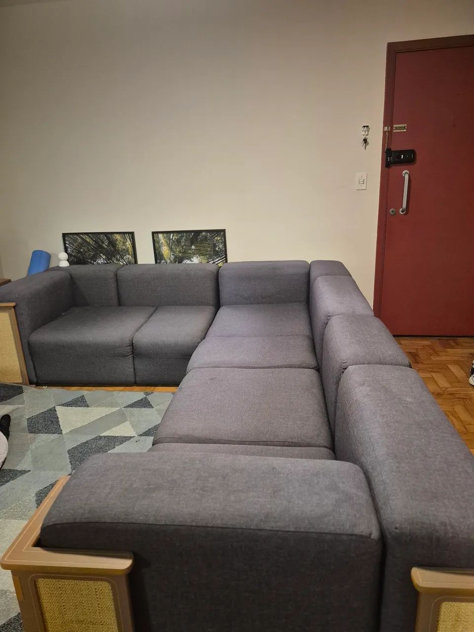 Sofá modular com 3 módulos separados