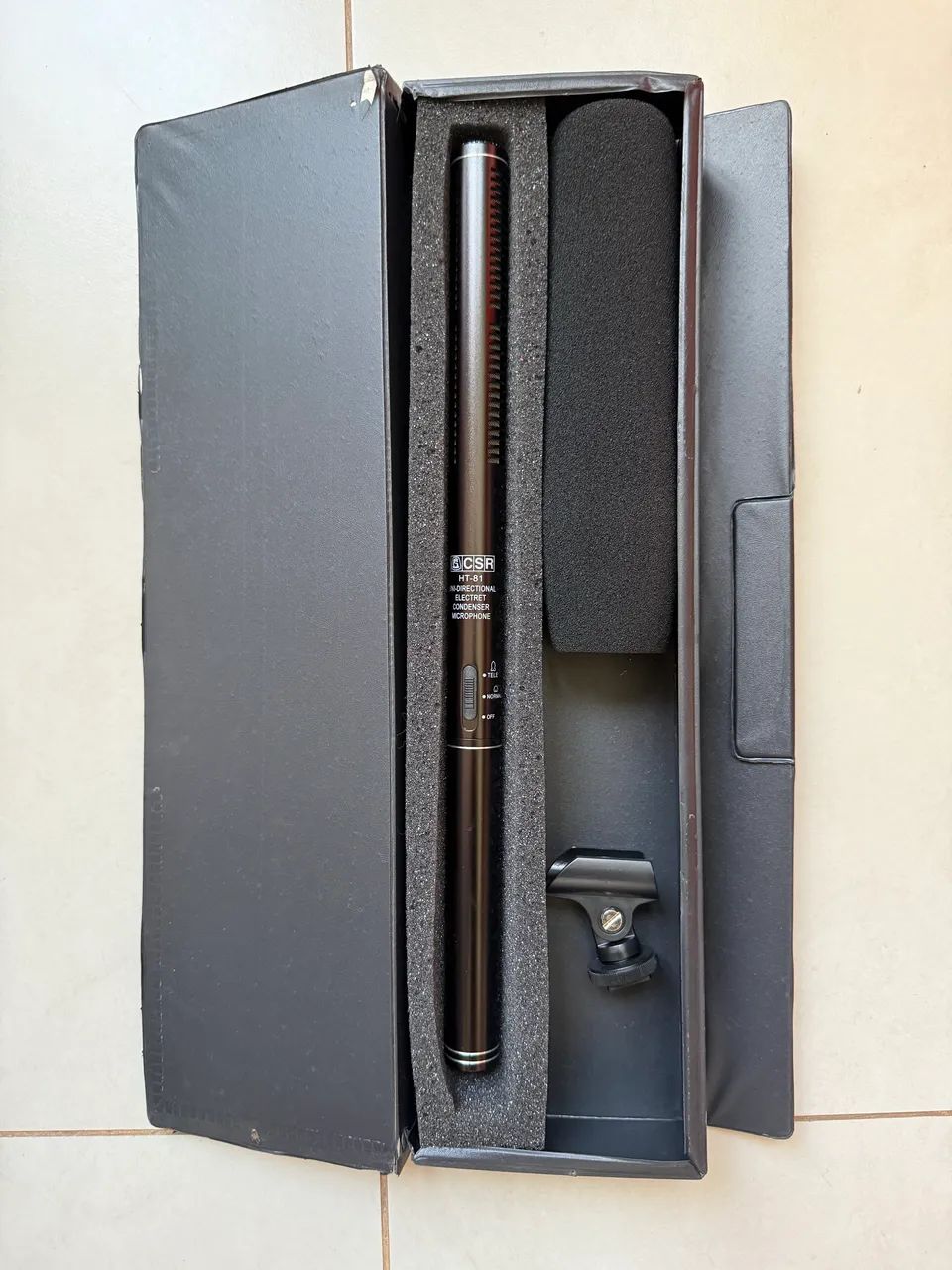 Microfone Shotgun - Microfone Condensador CSR HT-81 Unidirecional