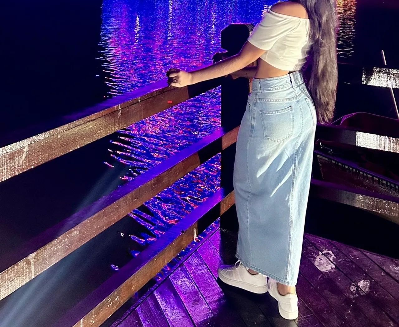 Saia longa jeans  - Foto 4