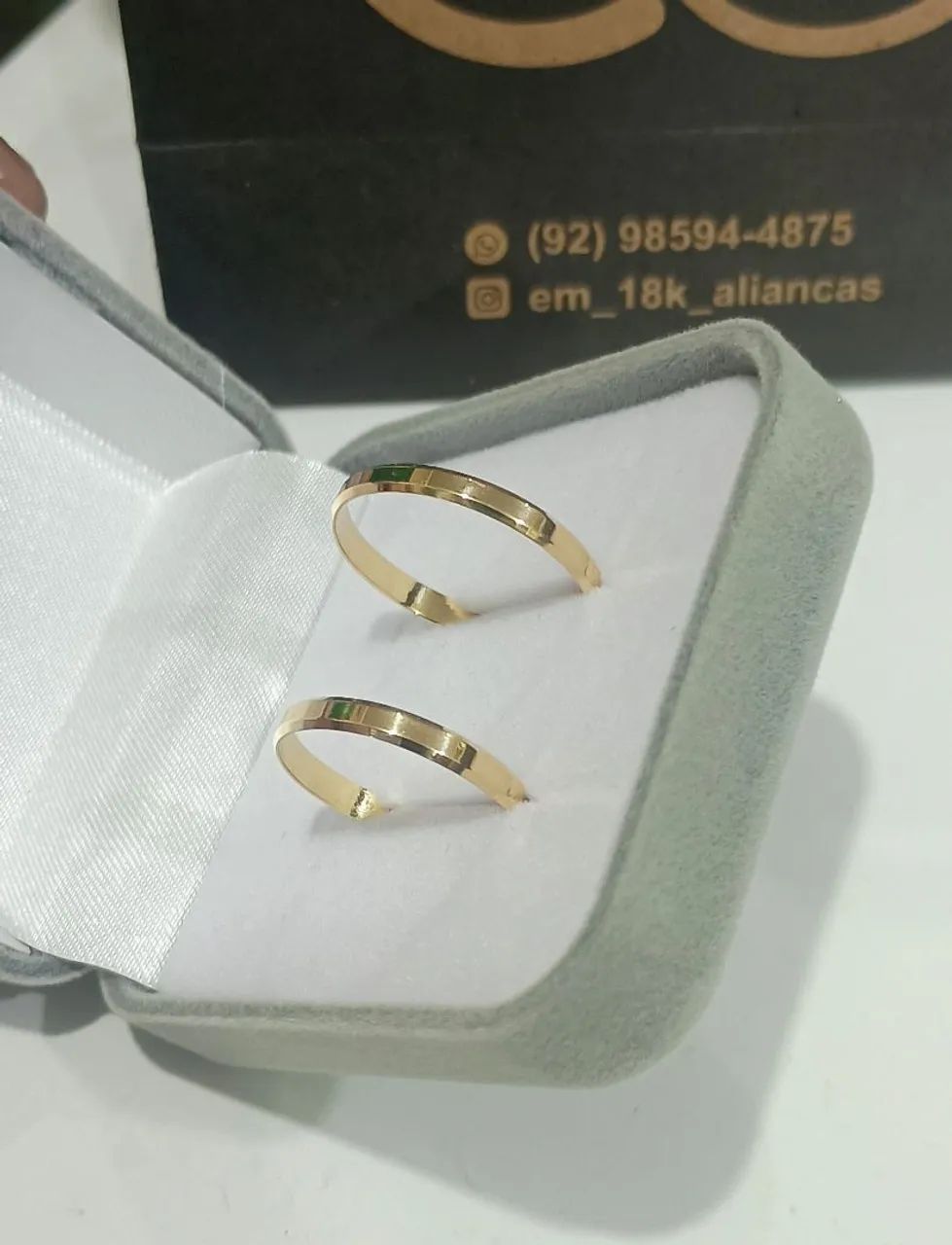 Aliança Ouro 18k - lindo modelo  - Foto 5