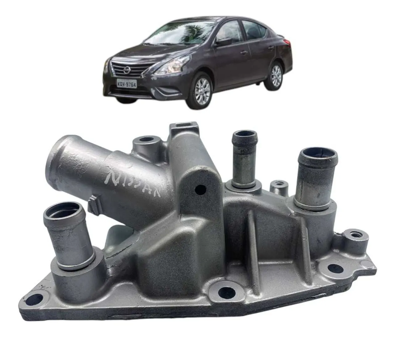 K様 Carcaça Válvula Termostática Nissan Versa 1.6 2018 - Peças para