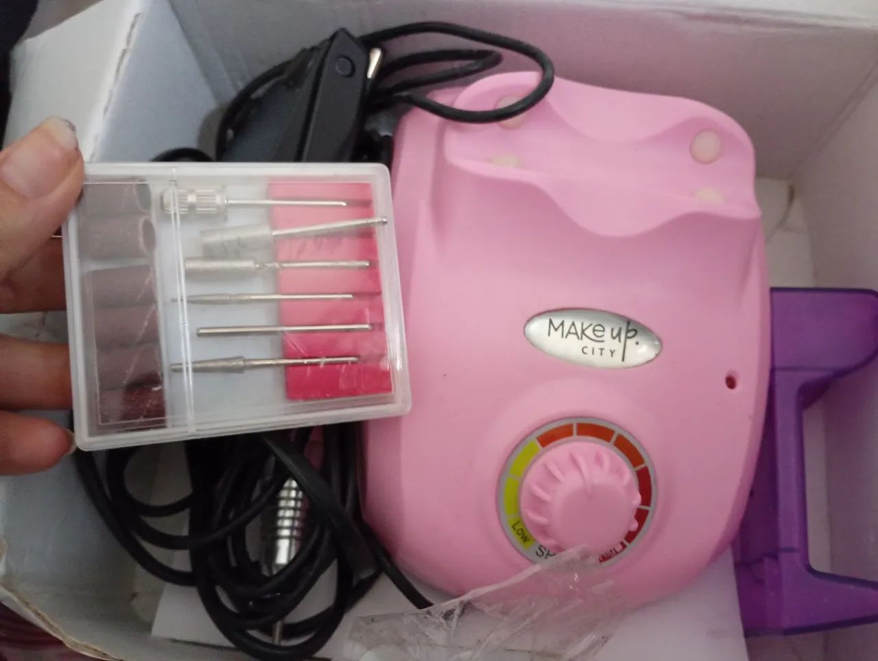 Lixadeira elétrica unha em gel nova