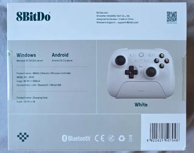 Controle 8BitDo Ultimate 2 Wireless Hall Effect Roxo - Preto - Branco - Lacrado - Original - Foto 3