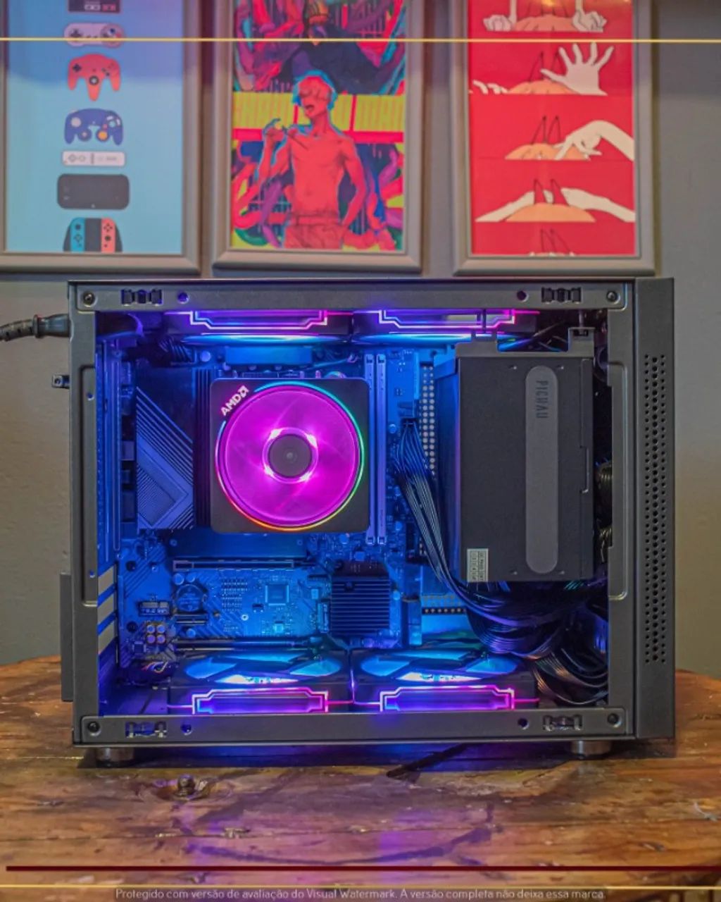 PC Ryzen 7 8700G, 32gb 5200MHz, 1TB NVMe, Fonte 650W, Gabinete Pichau HX100 - Foto 4
