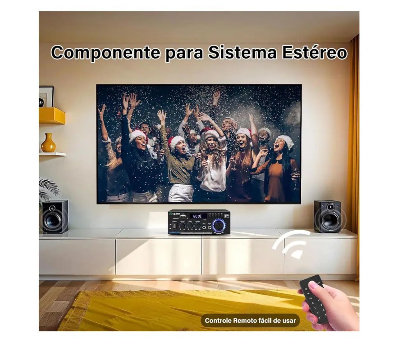 Amplificador de áudio estéreo - Receiver Ak45 - Foto 2