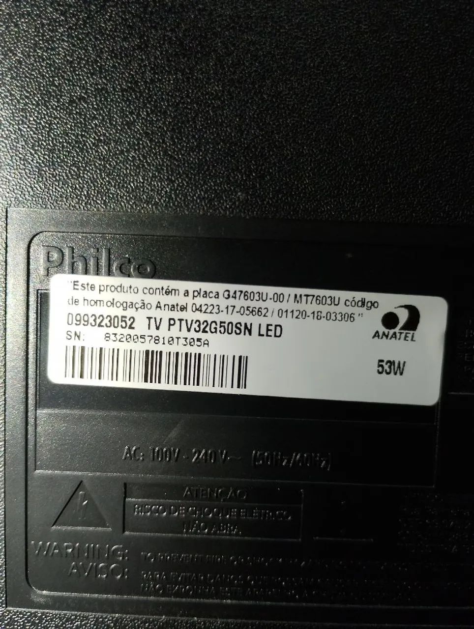 Tv Philco 32 polegadas com defeito, retirada de peça. - Foto 2