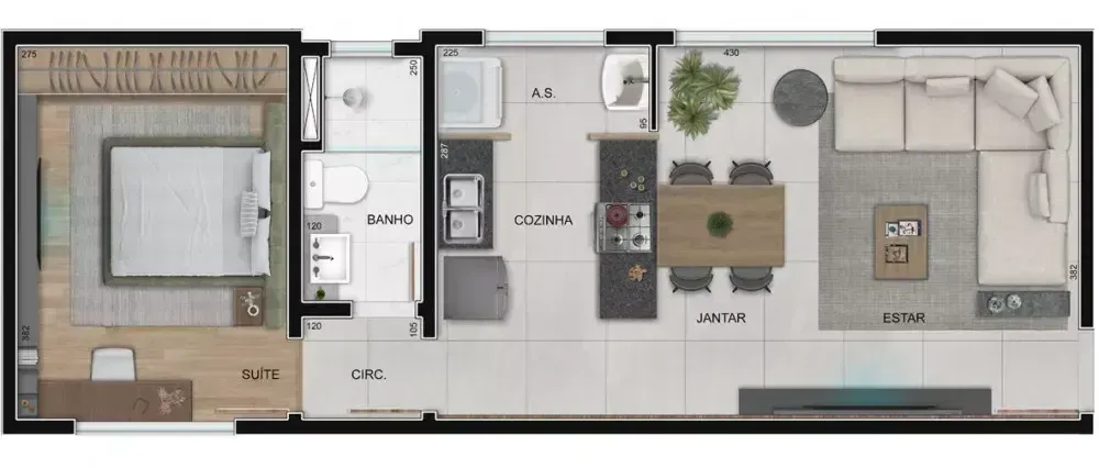 PLANTA 45m²