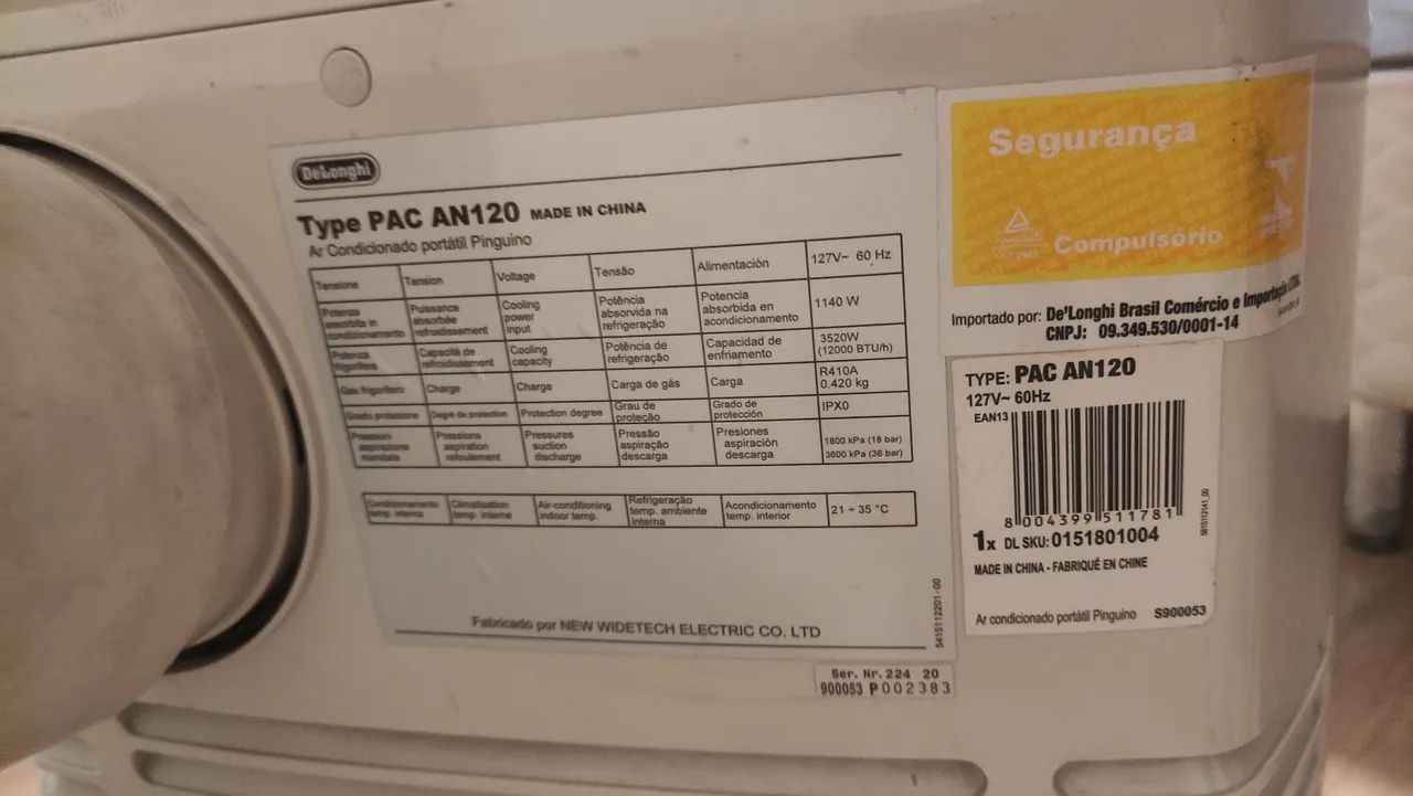 Ar condicionado portátil Delongui 12.000 Btus 127V - Foto 5