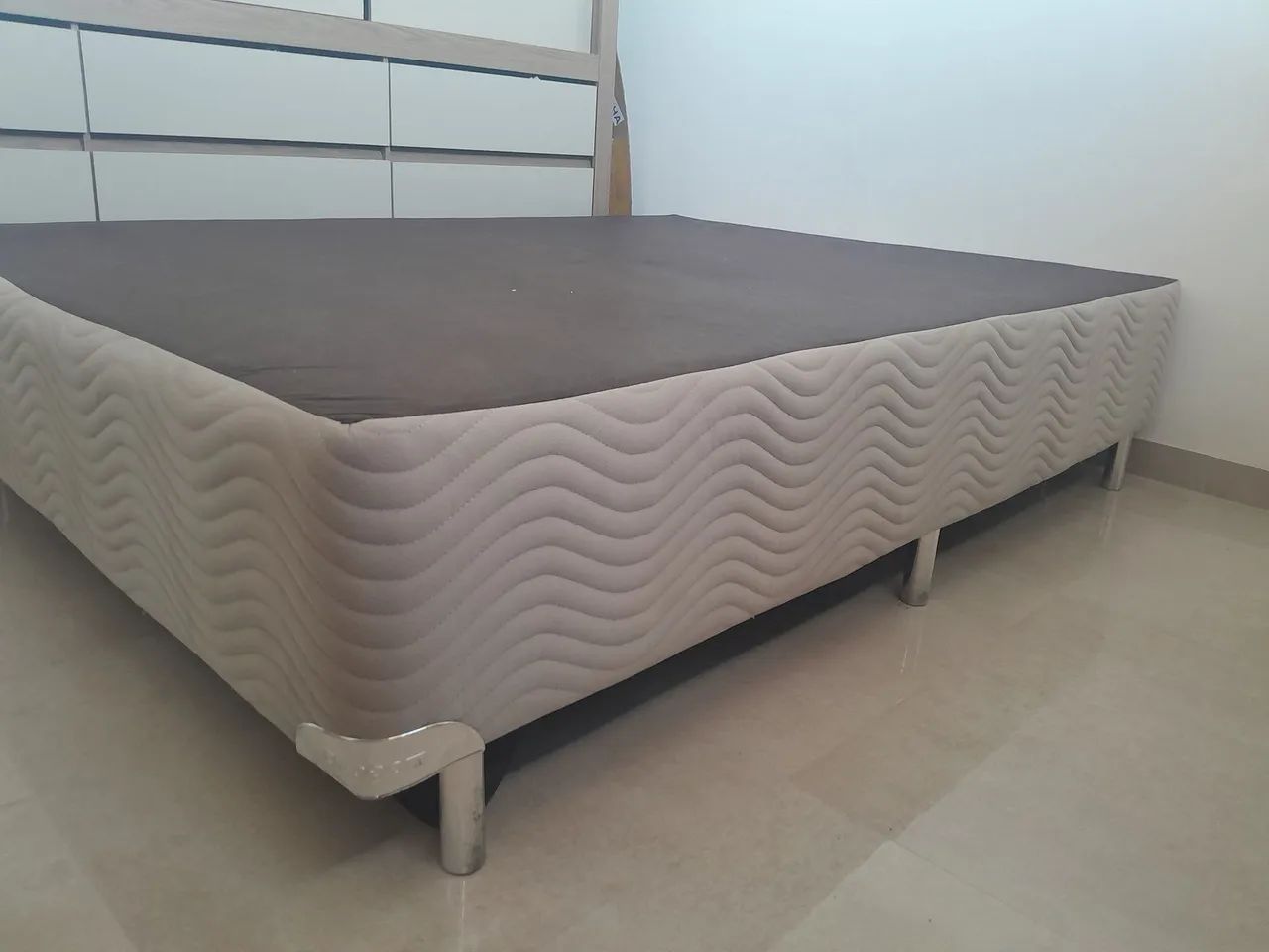 Base Cama Casal Bege Ortobom Suede - Foto 4