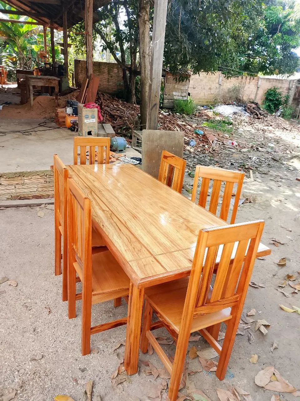 Mesa com 6 cadeiras de muracatiara  - Foto 5