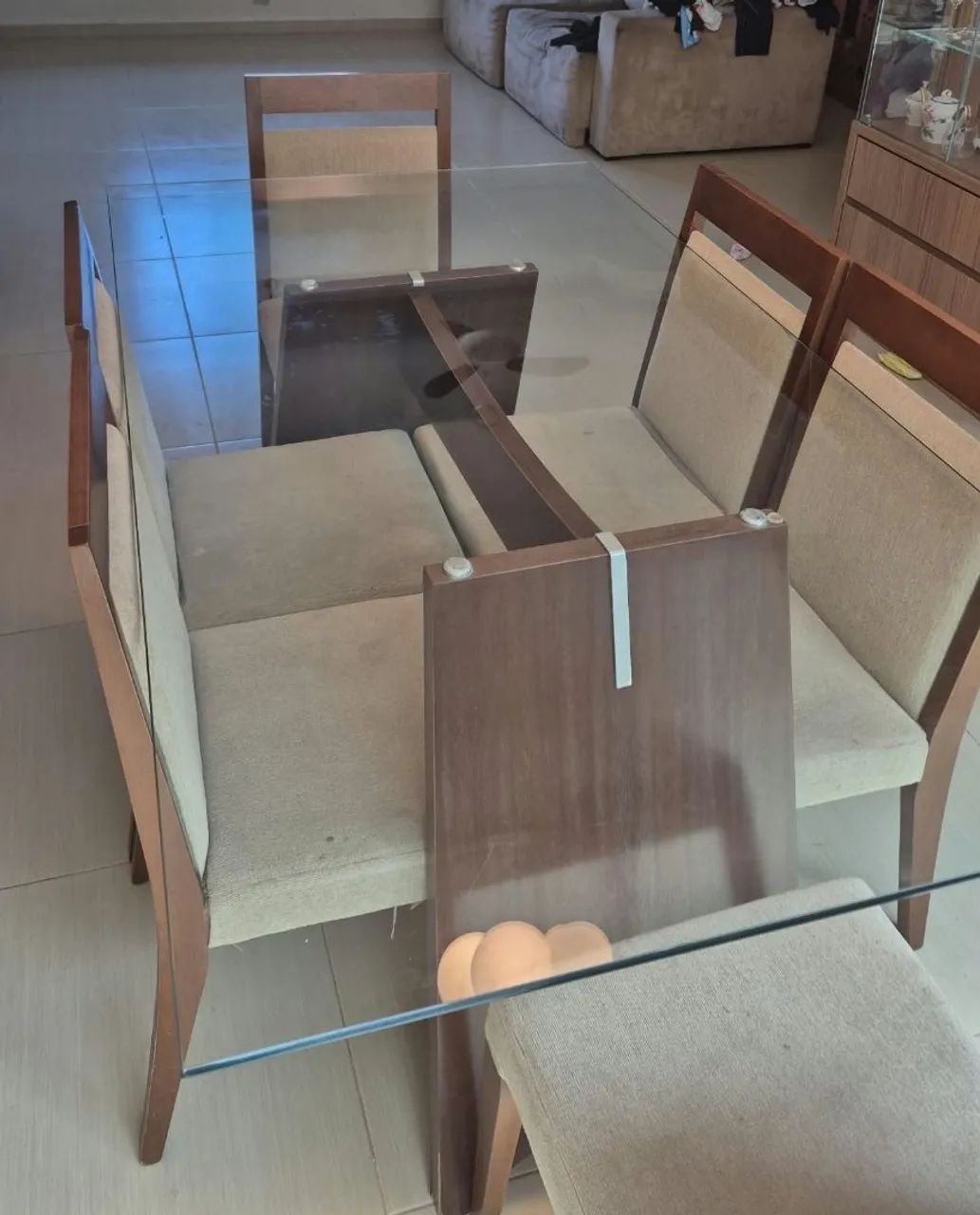 Mesa de jantar retangular