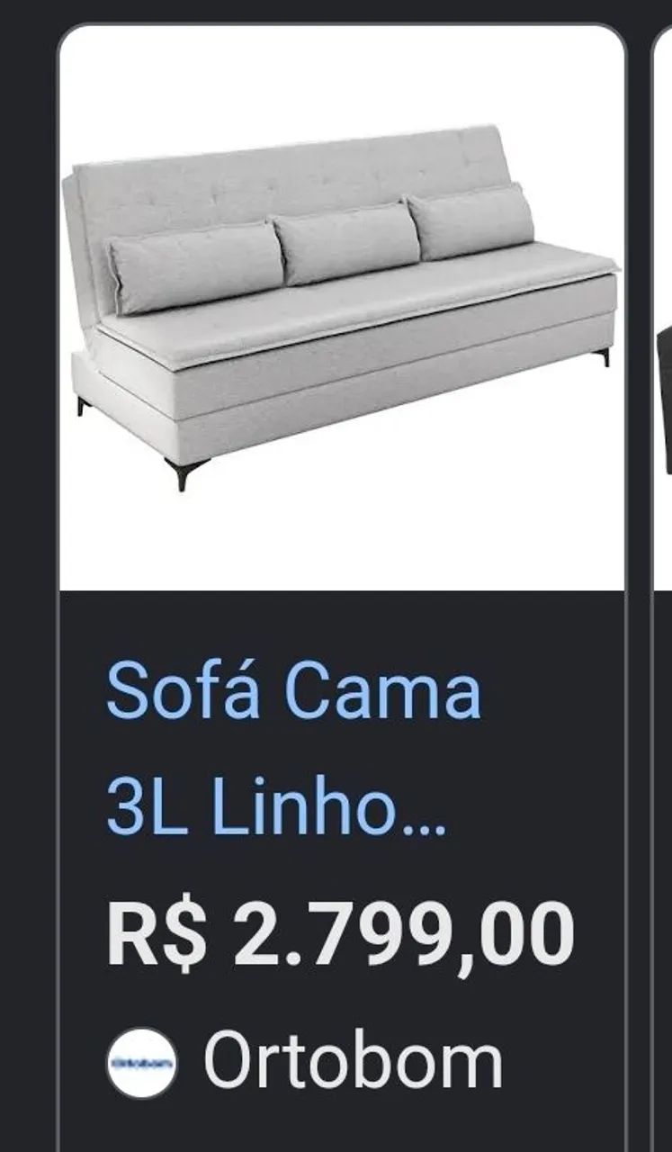 Sofá Cama linha premium da Ortobom