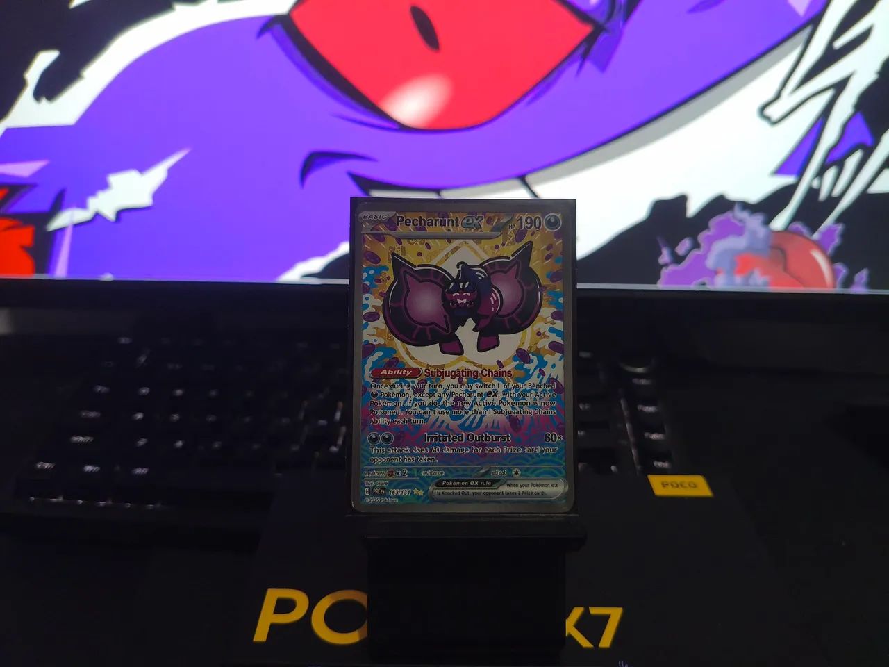 Carta Pokémon Pecharunt EX, (163/131), SIR, SP - Foto 2