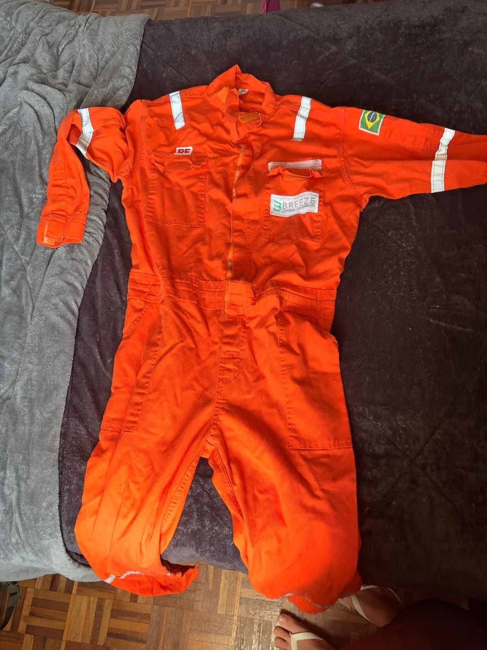 Macacão Laranja RF tamanho G usado apenas 1 mês  - Foto 5