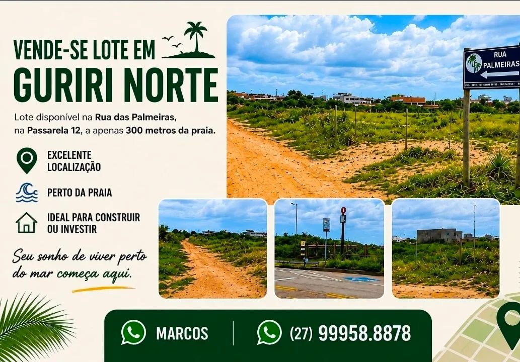 LOTE BARATO NA PRAIA DE GURIRI