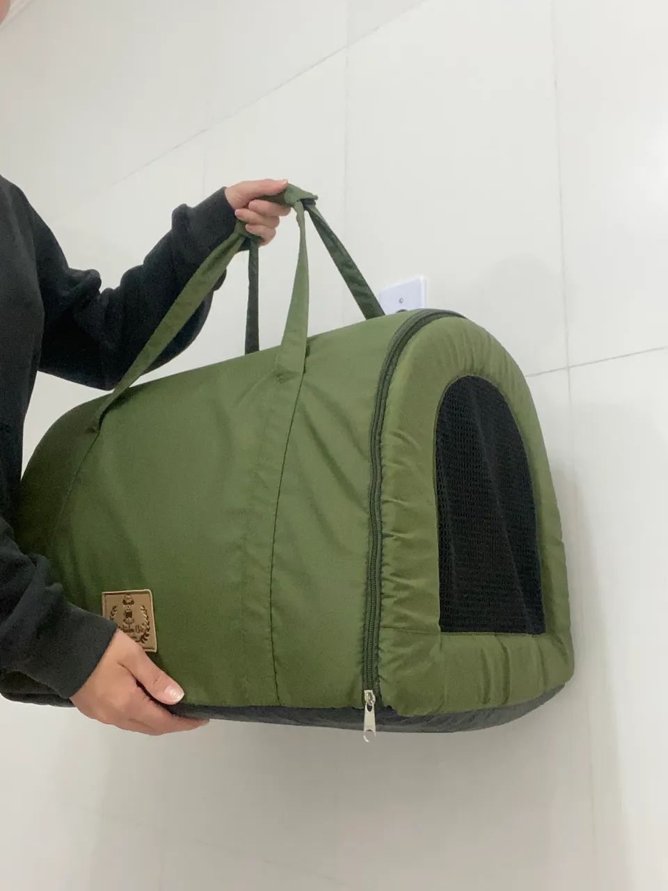 Bolsa de transporte Luxo Bichinho Chic Verde - Foto 2