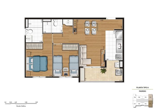 Apartamento em Vila Galvão, com 2 quartos, sendo 1 suíte e área útil de 55 m² - Foto 15
