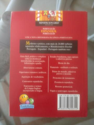 Mini dicionário Escolar Português Espanhol Português - Foto 2