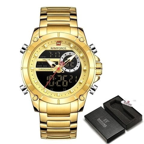Relógio Luxo Dourado Masculino