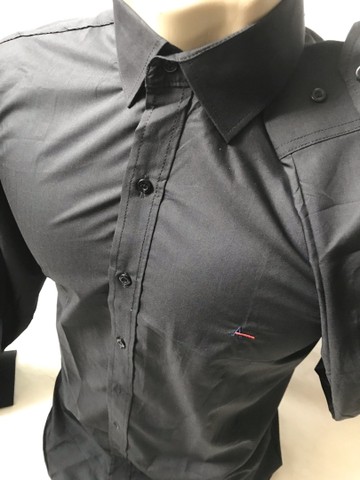 Camisa masculina social lisa com entrega grátis  - Foto 4