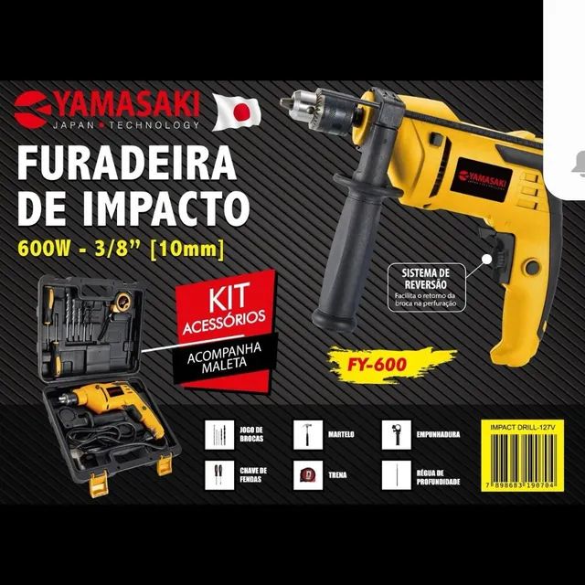 Furadeira de impacto yamazaki watts 600 Materiais de constru o