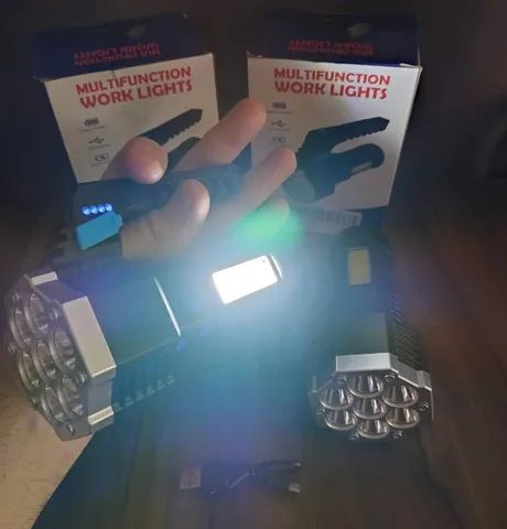 Lanterna tática recarregável USB completa com vários modos de luzes  - Foto 4