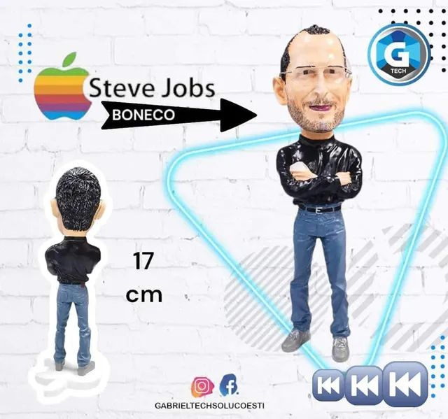 Boneco Steve jobs Action Figure - Decoração - Gtech